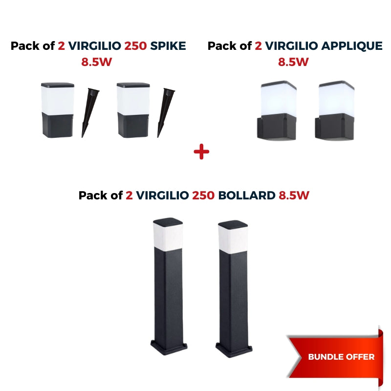 A bundle of 6 Fumagalli Virgilio 250 Garden Lighting Set
