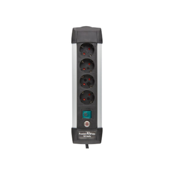 Premium Alu line with switch - 4 ways - 1.8m