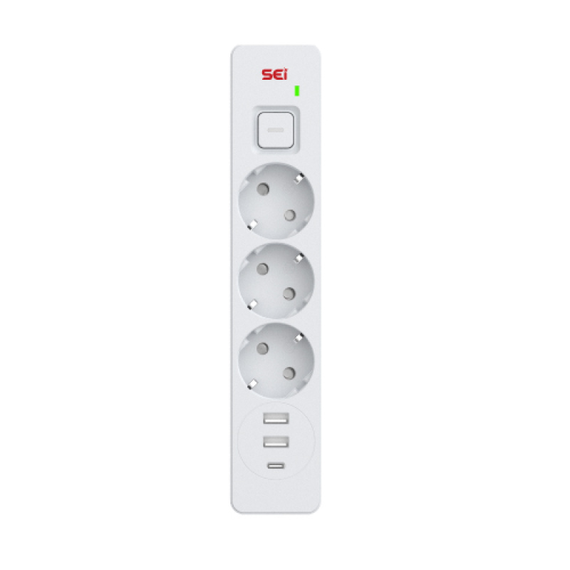 Socket 3-Way Schuko16A 250v USB Port A+A+C