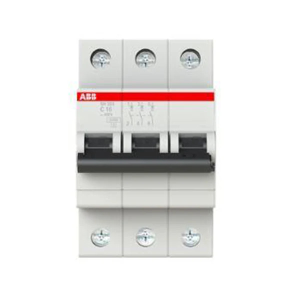 ABB Miniature Circuit Breaker SH203 3 Pole 16A 6kA Type C