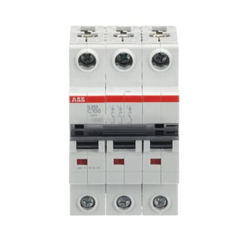 ABB Miniature Circuit Breaker SH203 3 Pole 100A 6kA Type C