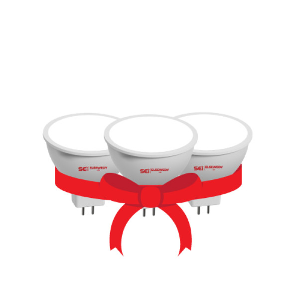 A Bundle of 3 LED Spot Lamp (MR16) 4.5 Watt Warm Color