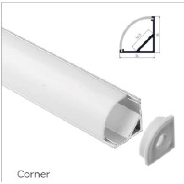 ASTER LED Strip 5Meter Roll 15W/M Cool White Color (IP65) With 3M Corner Alu Profile