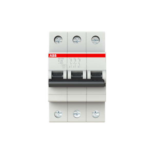 ABB Miniature Circuit Breaker SH203L 3 Pole 25A 4.5kA Type C