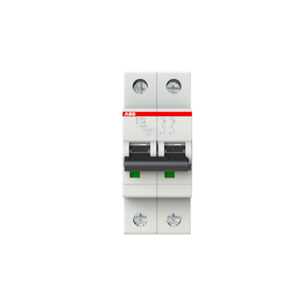 ABB Miniature Circuit Breaker S202 2 Pole 16A 10kA Type C