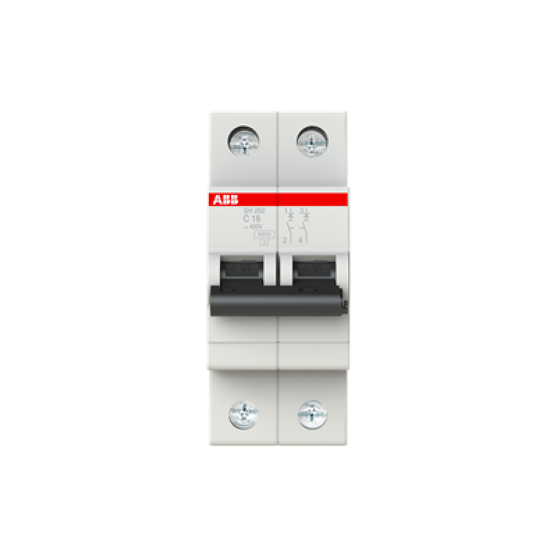 ABB Miniature Circuit Breaker SH202 2 Pole 16A 6kA Type C