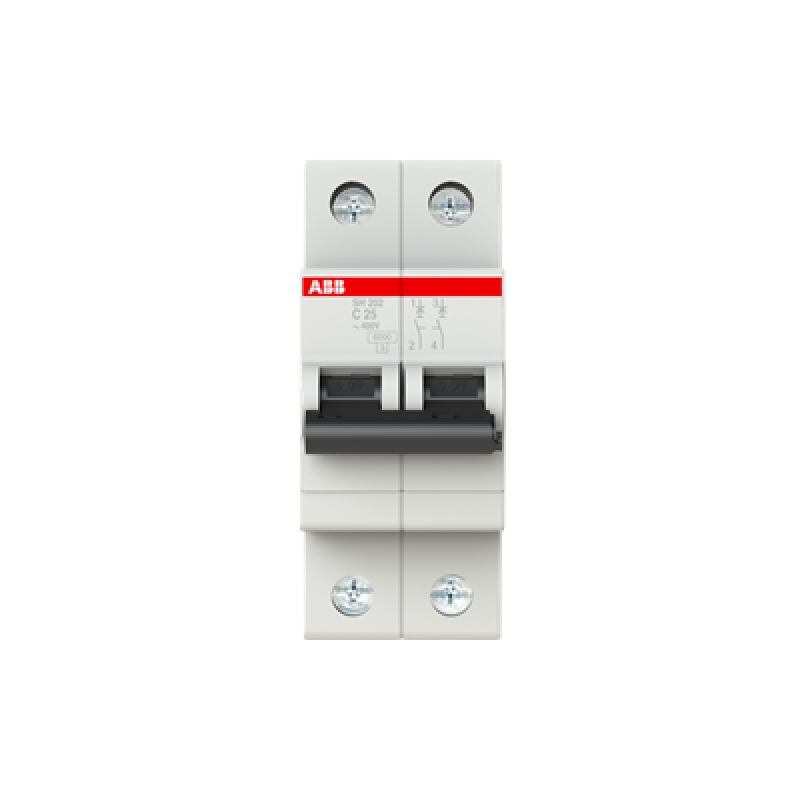 ABB Miniature Circuit Breaker SH202 2 Pole 25A 6kA Type C