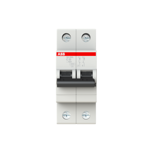 ABB Miniature Circuit Breaker SH202L 2 Pole 25A 4.5kA Type C