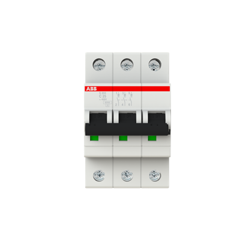ABB Miniature Circuit Breaker S203 3 Pole 25A 10kA Type C
