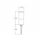 Fumagalli AMELIA SPIKE (DR2.572) Grey/Opal 6 Watt with Warm Light Color