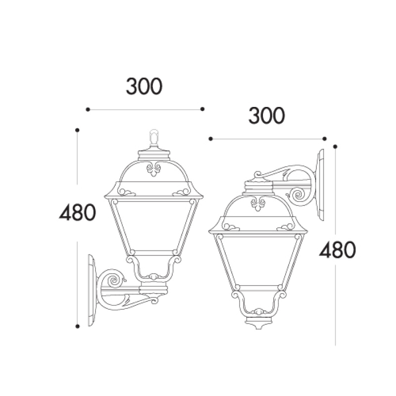Fumagalli BISSO/CEFA (U23.131) Black/Clear E27 Version