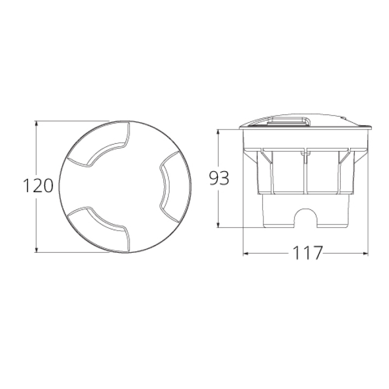 Fumagalli CECI 120 - 3L (2F3) Black/Blue 3 Watt with Warm Light Color