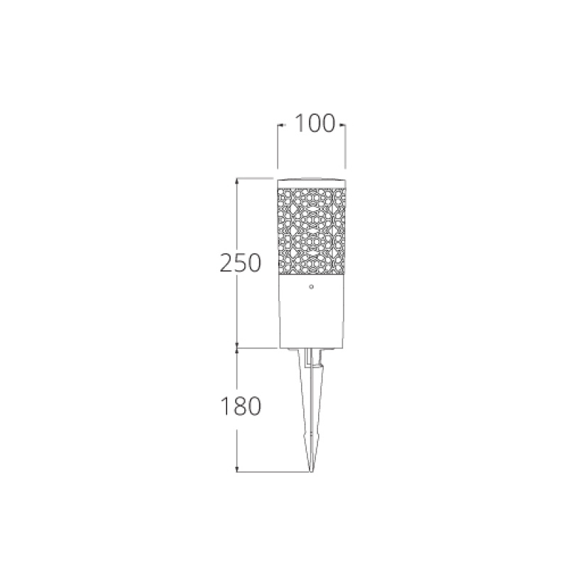 Fumagalli Carlo/Deco Spike (DR3.572) Grey 3.5 Watt with Warm Light Color
