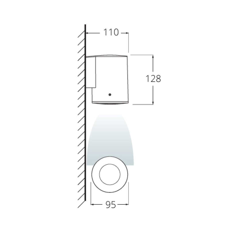 Fumagalli FRANCA 90-1L WALL (3A7.002) Grey 3.5 Watt With Warm Light Color