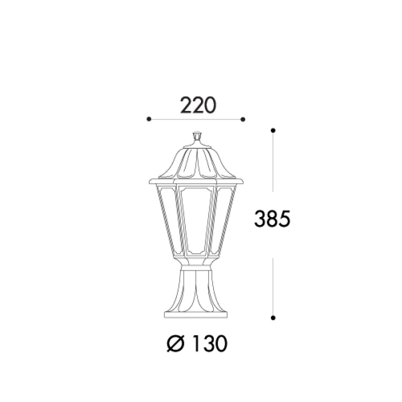 Fumagalli MIKROLOT/ANNA (E22.110)  Black/Clear E27 Version