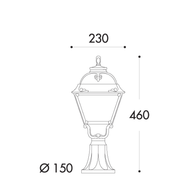 Fumagalli MINILOT/CEFA (U23.111) Black/Clear E27 Version