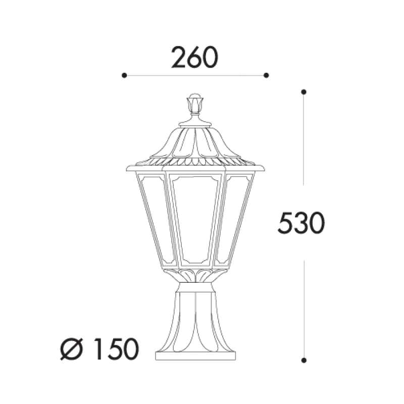 Fumagalli MINILOT/RUT (E26.111) Black/Clear E27 Version