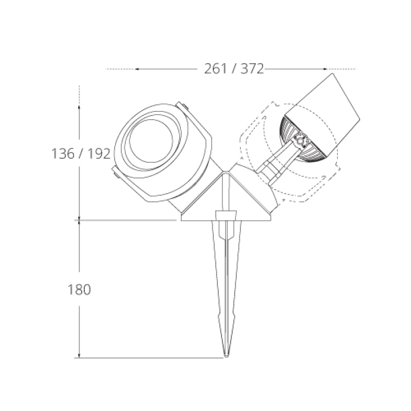 Fumagalli MINITOMMY-EL 2L Twin SPIKE (3M2) Black 2x3.5 Watt CCT Settable