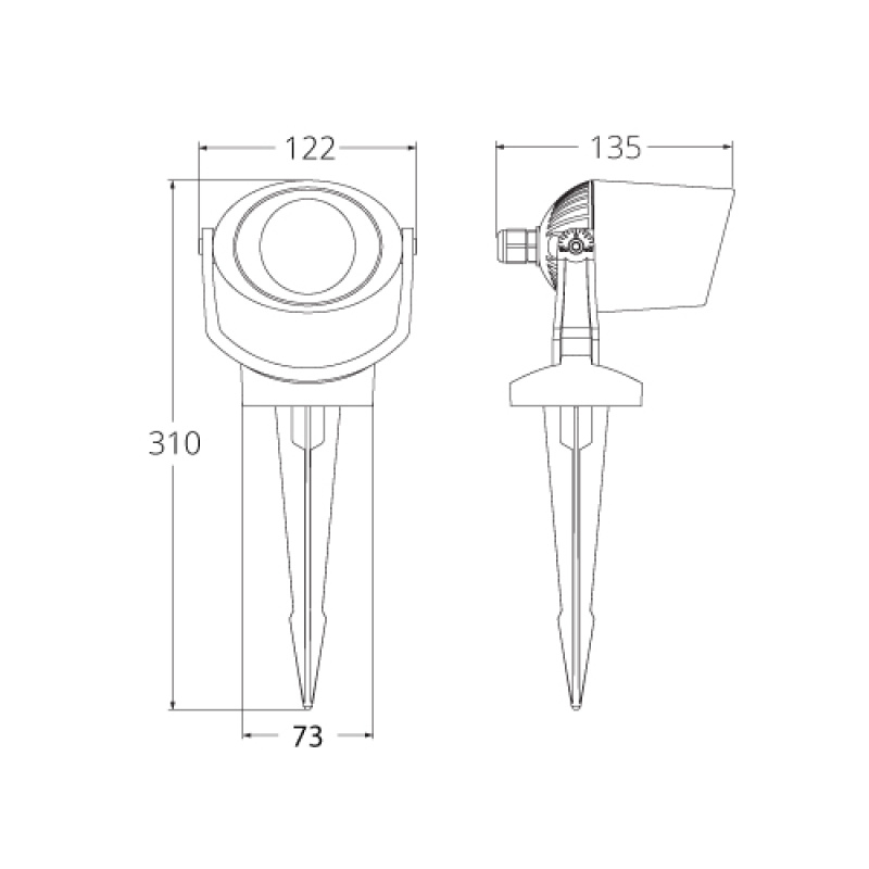 Fumagalli MINITOMMY-EL SPIKE (1M2) Black 6 Watt CCT Settable