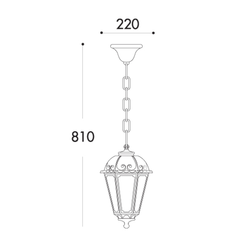 Fumagalli SICHEM/SABA (K22.120) Black/Clear E27 Version