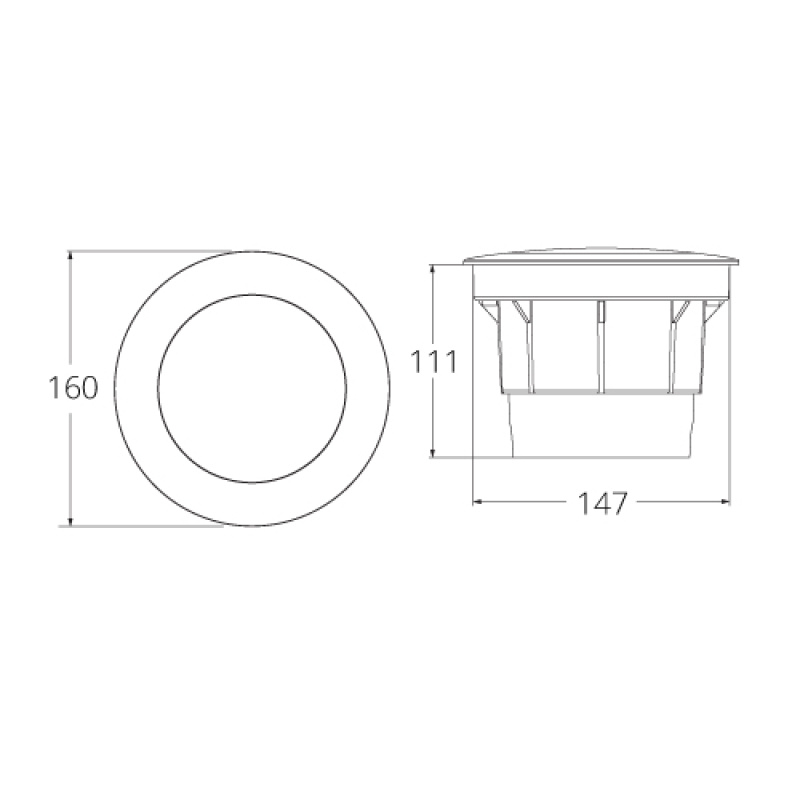 Fumagalli CECI 160 (3F1) Black 10 Watt CCT Settable