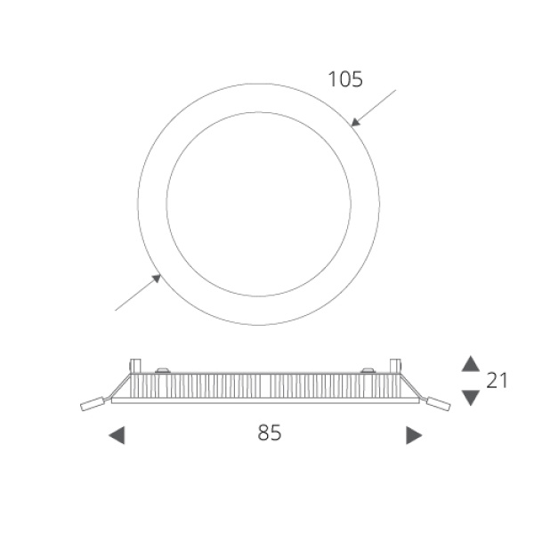 STAR  RMR LED  Fixture Recessed  4 Watt Cool White