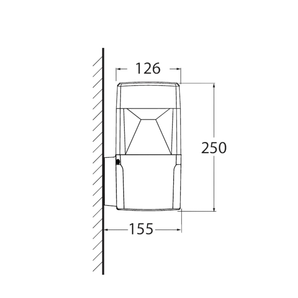 Fumagalli ELISA DS2.562 APPLIQUE Wall Black Clear GX53 LED 10W - CCT