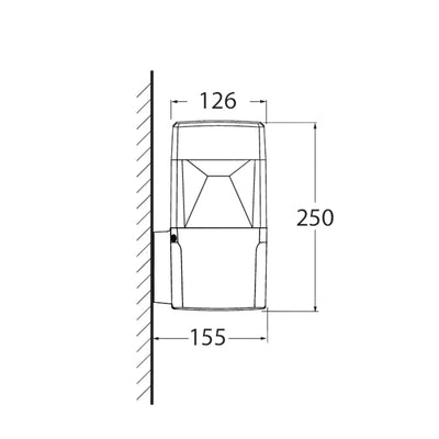 Fumagalli ELISA DS2.562 APPLIQUE Wall Black Clear GX53 LED 10W - CCT