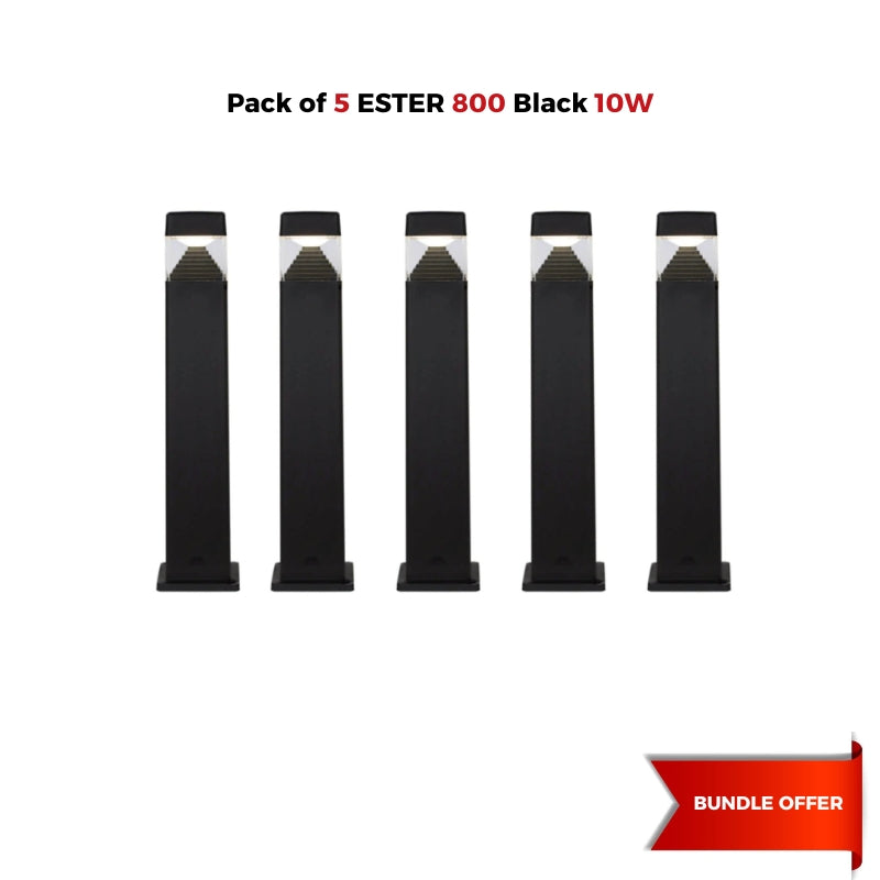 A Bundle Of 5 Fumagalli ESTER 800 (DS1.564) Black 10 Watt CCT Settable