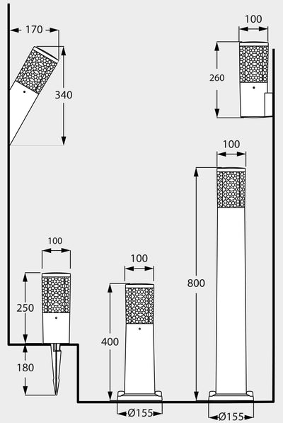 فوماجالي Carlo/Deco 400 (DR3.574) لون رمادي 6 وات لون إضاءة قابل للضبط