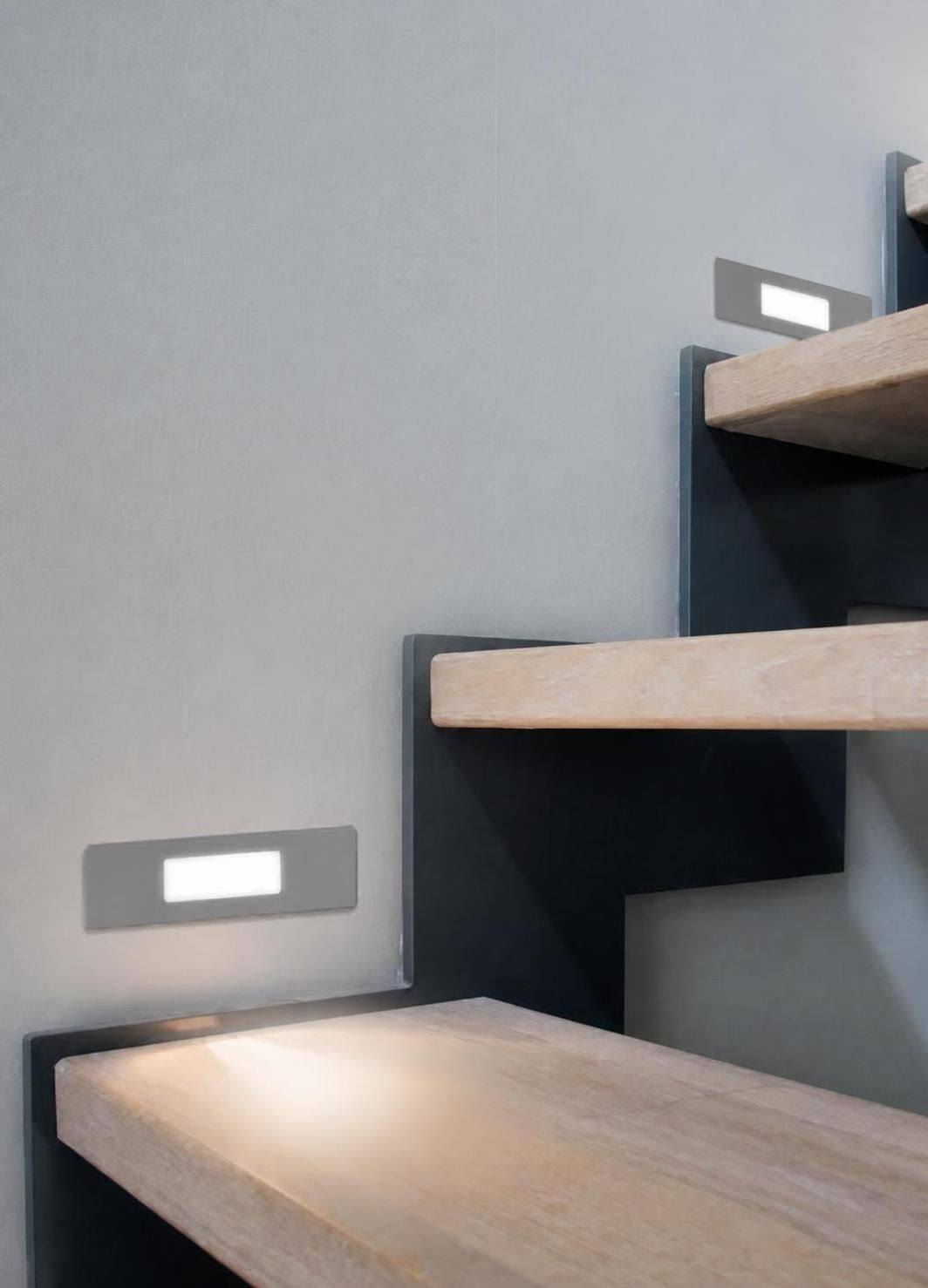 Fumagalli NINA 150 (6C1) Grey 3.2W Recessed Wall Lamp - CCT Settable
