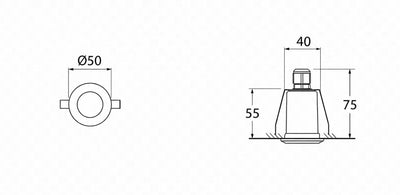 Fumagalli Teresa (2L0) White 1.7W Recessed Up Light - Warm Light