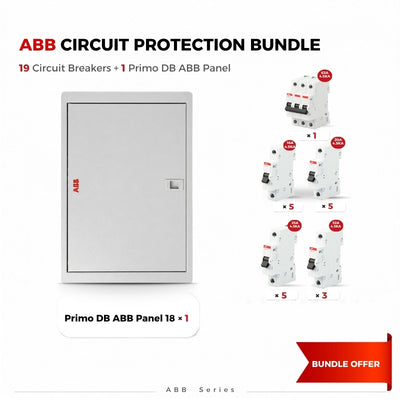 ABB Primo 18-Way Complete Distribution Panel Bundle with 63A Main Breaker