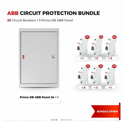 ABB Primo 24-Way Complete Distribution Panel Bundle with 63A Main Breaker