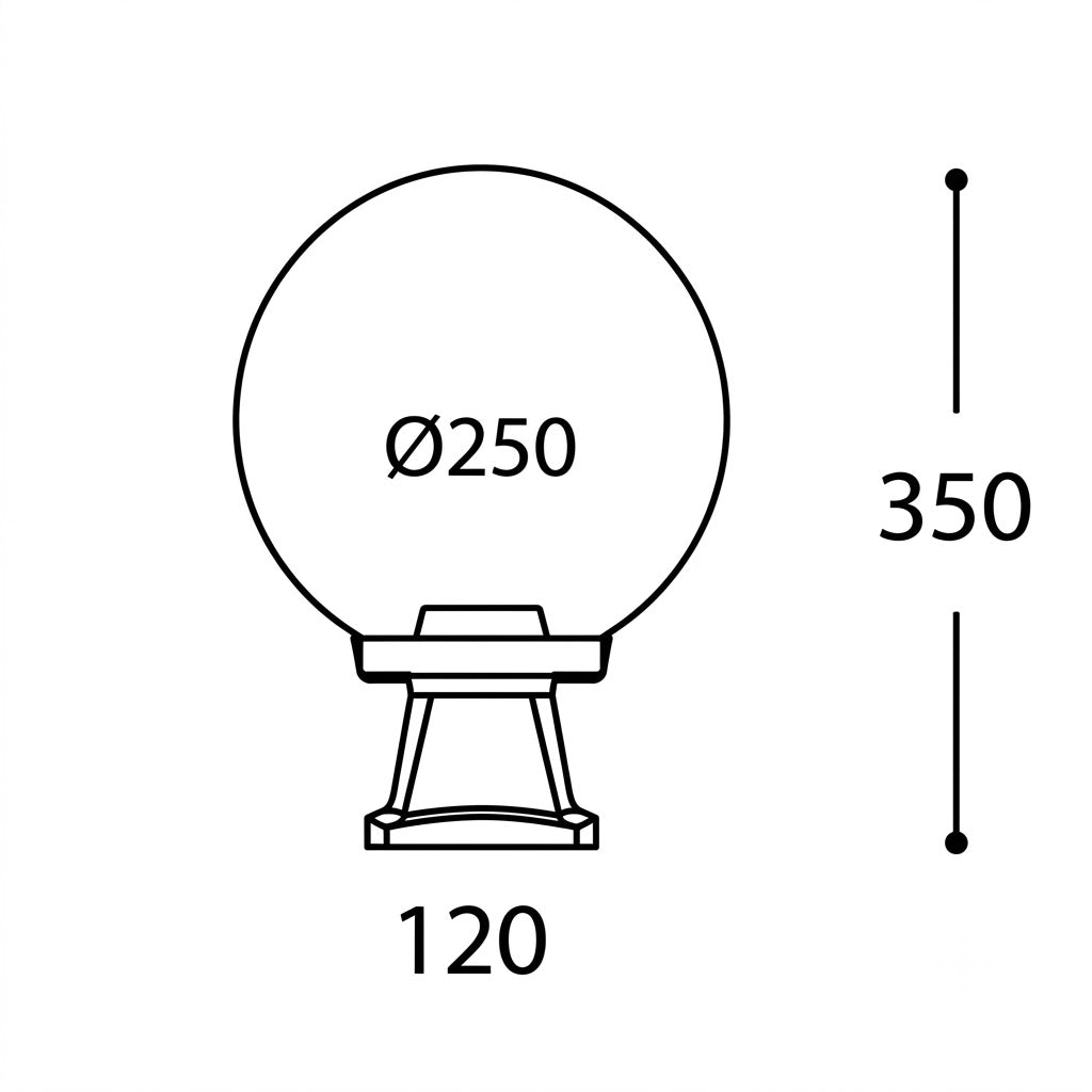 فوماجالي MIKROLOT/GLOBE 250 (G25.110) لون أسود/شفاف E27