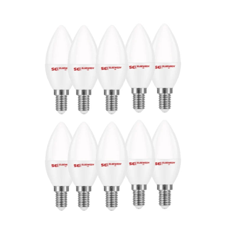 A Bundle of 10 Candle LED Lamp 6 Watt (Warm Color)