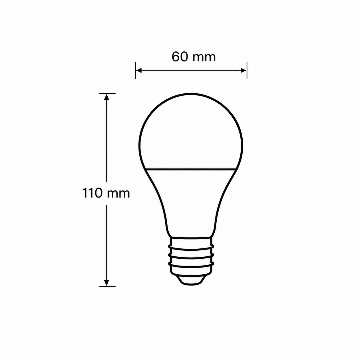 A Bundle of 3 Classic 12 Watt LED Bulbs Daylight ( White Color )