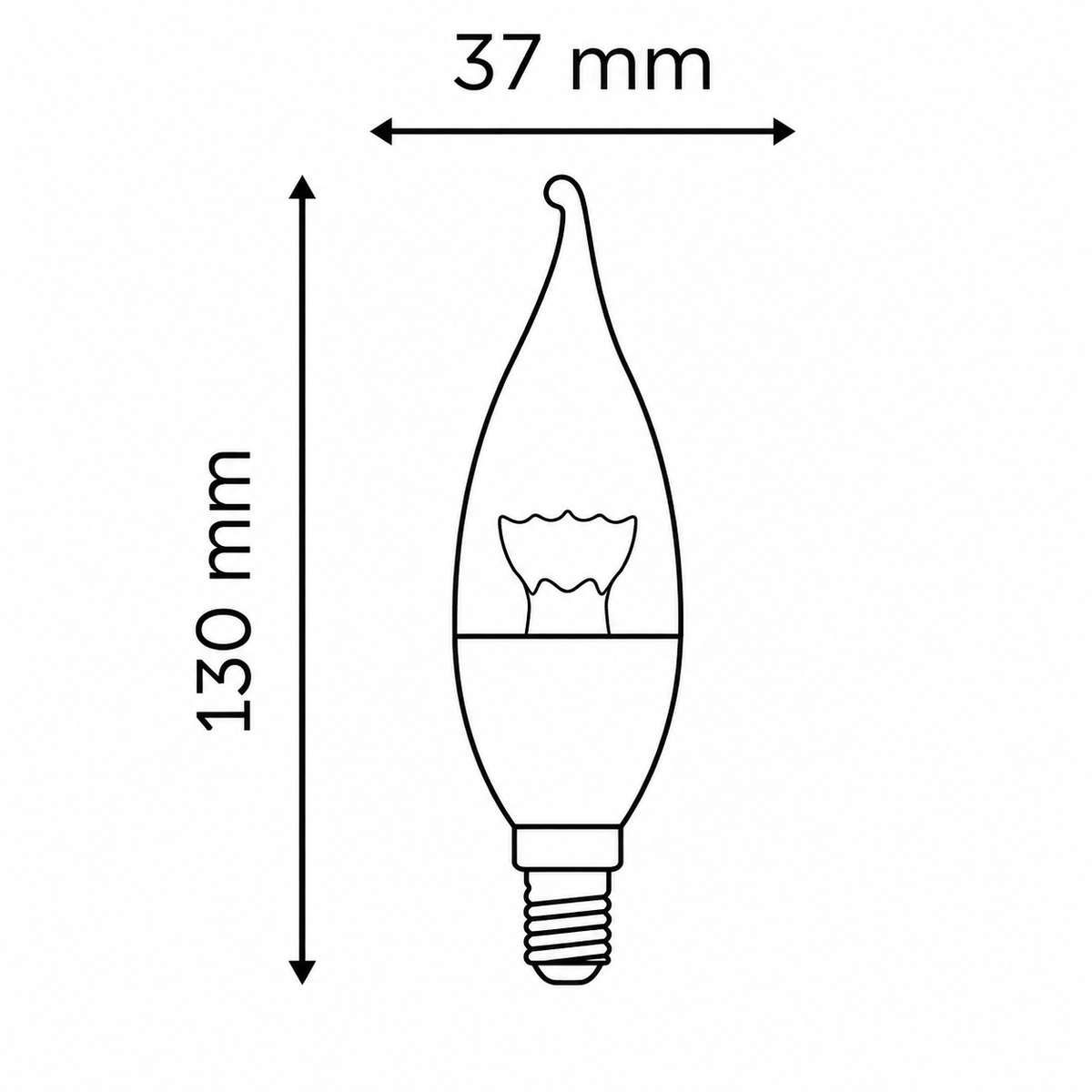 A Bundle of 10 Candle Crystal LED Lamps 6 Watt (Warm Color)